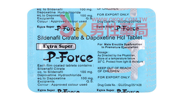 印度雙效超級威而鋼Extra P-Force 4粒